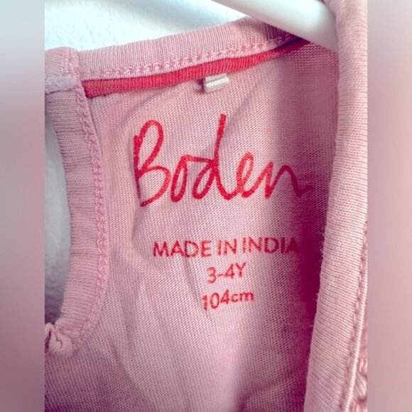 Boden Girls Top Size 3-4 T Pink Ruffles Floral Cut Out Design Cute Lightweight - Picture 2 of 7